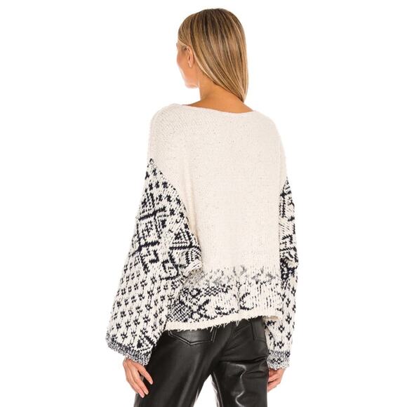 New Free People Midnight Beach Pullover in Evening Ivory Combo Women's Size XS - Picture 2 of 10